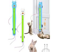Auto Motion Flying Rope Cat Toy from Lazy to Crazy, Interactive Cat Toys for Indoor Cats, Automatic Electric Wall Mounte Cats Toys, Hands-Free Exercise Relief for Bored Kittens Adult Multi(Mix)