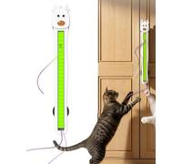 Auto Motion Flying Rope Cat Toy from Lazy to Crazy, Wall Mounted Electric Interactive Cat Toy for Indoor Cats, Hands-Free Motion, Boredom Relief & Daily Exercise (white)