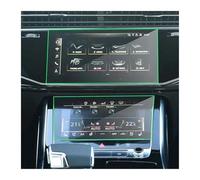 Auto Navigation Screen Protector For Q8 For Q7 2020 2021 GPS LCD Dash Board Screen Guard Car Navigation Tempered Glass Screen Protective Film Sticker Tempered Glass Screen Protector(Upper and lower)