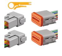 AUTO OCCASION Automotive Deutsch DT Connector 12 Pin 2 Set/Pack Harness Wiring Automotive Waterproof Electrical Connector for Car,Truck,Boats,LED Work Light