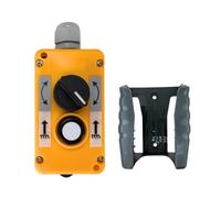 AUTO OCCASION Waterproof Industrial 2 Button Rotary Button Electric Hoist Crane Pushbutton Switches with Box Holder COB Industrial Up Down Driving Push Button Switch Control