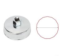 Auto Oil Filter Wrench with Enhanced Durability and Anti Finish Suitable for Use with Standard 1/2 Inch Drive Wrenches (76-75mm/15P)