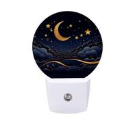 Auto On/Off Night Light, There are Stars and Moon on It Nightlight Smart Sensor LED Plug in Night Lamp for Bedroom, Hallway, Bathroom, Kitchen | Energy Saving (0.5W)