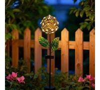 Auto-On Solar Hydrangea Light 31.5in Weatherproof(A)