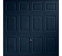 Auto Over Georgian 12-Panelled Up & Over Steel Blue Retractable Garage Door, (H)2194mm (W)2399mm (T)40mm