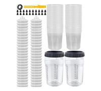 Auto Paint Mixing Cups- 6.5x6.8cm Lightweight Paint Mix Bowl | Portable 6 Ounce 165ml Paiint Measuring Cups, Clear Container Compact Arts Crafts Supplies for Models Furniture Car Renovation Repair