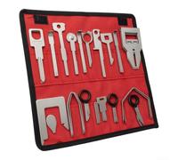 Auto Panel Clip Remover Tool Set 38 Pieces Durable(Red) | 38-piece set, metal and plastic mix, radio removal, clip fastener repair, scratch-free design