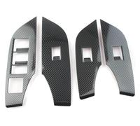 Auto Panel Interior For Toyota For RAV4 2019 2020 Stainless Steel RHD LHD Outlet Car Trim Strips Inner Window Switch Panel Molding Cover(Rhd Carbon Look)