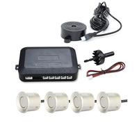 Auto Parts 12V 22mm Car Parking Sensor Kit Universal Sensors Buzzer Reverse Backup Radar Sound Alert Indicator For Probe Systems Car Geomagnetic Sensors(Champagne yellow)