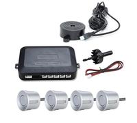 Auto parts 12V 22mm Car Parking Sensor Kit Universal Sensors Buzzer Reverse Backup Radar Sound Alert Indicator For Probe Systems Car Geomagnetic Sensors(Silver)