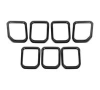 Auto Parts 7pcs Front Grid Grille Inserts Racing Grill Frame Trim For Jeep Compass 2022 2023 ABS Exterior Accessories(Black)