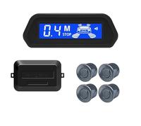 Auto parts Car Parking Sensor Kit With Auto Parktronic Reverse Monitor 4 Sensors Radar Detector Systems Backlight Display Distance Control(Grey)