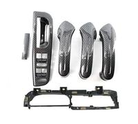Auto Parts Carbon Fiber Style Interior Grab Handle Door Cover Frame For 1999-2004 For Vw For Golf 4 MK4 / For Jetta 1J0867171A Interior Door Panel Handle Decorative Covers( 1 Set With Base)
