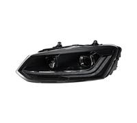 Auto Parts Compatible For VW Polo Headlights 2009-2022 Upgrade 2022 Styling LED Daytime Lights Dual Projector Car Accesorios Modified(09-18 Sliver,RHD)