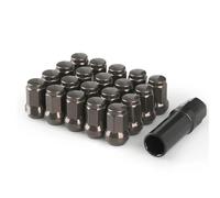 Auto Parts Compatible With Suzuki For Every 1989-2019 20PCS Heptagonal Wheel Rays Lock Lug Nuts Length 32MM Closed End Lug Nut M12*1.25 * 1.5