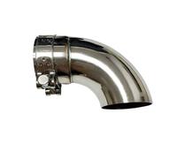Auto Parts Exhaust Pipe Suppressor Stainless Steel Exhaust Outlet Elbow Connection Car Tail Throat Exhaust Pipe(67mm)
