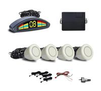 Auto Parts Front Parking Sensor Kit Auto Car Prefix Parktronic Vehicle Assistant Systems Buzzer Alarm Volume Car Geomagnetic Sensors Speakers(Pearl White)