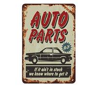 Auto Parts Tin Sign,Car With Letter If It Ain'T In Stock We Know Where to Get It Vintage Metal Tin Signs for Cafes Bars Pubs Shop Wall Decorative Funny Retro Signs for Men Women 8x12 Inch