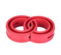 AUTO Performance Booster Kit 2pc Red Car Shock Absorber Buffer Spring Bumper Cushion Type A Car Coil Spring Buffer Cushion/Suspension Shock Absorber Retainer(E) + car spring rubber
