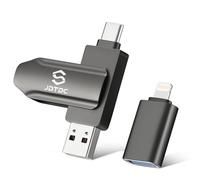 Auto Photo-Stick-Backup for All Device 256GB | Automatic Photo & Video Backup Device | Works with iPhone/iPad,Android, PC, Mac | USB-C, USB-A, Lightning Ports | No Cloud, Work Offline & Secure Storage