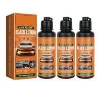 Auto Plastic Black Lotion, Auto Plastic Restorer Kit, Car Plastic Restorer Black, Plastic Restorer for Cars, Plastic Care for Car Interior, Can Restore The Luster of Faded Plastics and Rubbers (3PC)