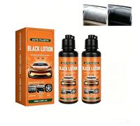 Auto Plastic Black Lotion, Auto Plastic Restorer Kit, Car Plastic Restorer Black, Plastic Restorer for Cars, Plastic Care for Car Interior, Bringing Back Its Color, Long-Lasting Shine (2PC)