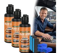 Auto Plastic Restorer Kit-100ml Plastic Restorer for Cars, Auto Plastic Trim Restorer, Fast Dry UV Protection Plastic Restoration Lotion, Multi-Surface Refurbishment Cleaner for Interior (3, Set)