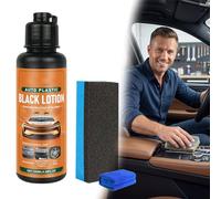 Auto Plastic Restorer Kit-100ml Plastic Restorer for Cars, Auto Plastic Trim Restorer, Fast Dry UV Protection Plastic Restoration Lotion, Multi-Surface Refurbishment Cleaner for Interior (1, Set)