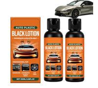 Auto Plastic Restorer Kit, Auto Plastic Trim Restorer & Black Lotion for Car - 2026 New Plastics Care for Car Interior, Can Restore The Luster of Faded Plastics and Rubbers, 100ml (2PC)
