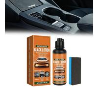Auto Plastic Restorer Kit, Car Interior and Exterior Renovation Agent for Dashboard Trim Trim Bumper, Long Lasting Hydrophobic Polish Shine Coating Hydrofobic Sealer with Sponge Applicator (1pc)