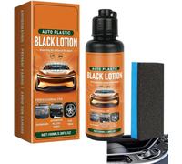 Auto Plastic Restorer Kit, Car Plastic Restorer Kit, Auto Plastic Black Lotion, Car Plastic Restorer Black for Interior & Exterior, Revives Faded Trim, Long-Lasting Shine (1PC)