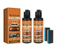 Auto Plastic Restorer Kit,Plastic Restorer for Cars,Car Interior Care Restorer Kit,Auto Plastic Black Lotion,Can Restore The Luster of Faded Plastics & Rubbers,Fast & Easy for SUV,Truck,etc (2 pcs)