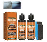 Auto Plastic Restorer Kit,Plastics Care for Car Interior,Auto Plastic Black Lotion,Long Lasting Protections Vehicle Scratch Removers,Can Restore The Luster of Faded Plastics and Rubbers