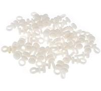 Auto-plaza 100 Pcs Plastic Gliders, 9mm Diameter, Fit for Curtain Track Rail, Effortless Gliding, 18mm Length, White