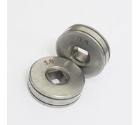 Auto-plaza 2Pcs 0.8/1.0mm Roll Wheels Knurled Groove Wire Feed Drive Rollers 25mm (1 inch) Diameter Fit for SSJ16 Wire Feeder MAG MIG Welders Equipment Parts