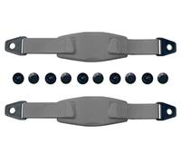 Auto-plaza Pair of Adjustable Hole Shoes Back Strap Shoelaces Canvas Removable Laces w/Fixed Buckle Set, Grey, One Size