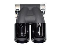 Auto Protection For Porsche Cayman 2008-2015 Exhaust Pipe Double Outlet Muffler Tip Nozzle For 981 987 718 Boxster GTS Exhaust Head(Black)