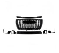 Auto Radiator Grille Compatible With GMC For Yukon For Denali 2021-2024 7 PCS Gloss Black Car Front Bumper Trim Molding Fog Light Grills Assembly Set