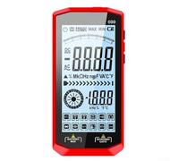 Auto Ranging Digital Multimeter with NCV Test Large LCD Screen AC DC for Voltage Current Resistance Capacitance Temperature Meter for Electrical Automotive DIY Home Repair 15x7.5cm Red Black(Red)