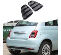 Auto Rear Tail Light Lamp Cover Trim Compatible with Fiat 500 2016-2025 ABS Car Taillight Molding Protection Cover Exterior Accessories (Carbon Fiber Stripe)