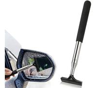 Auto Rearview Mirror Wiper, Retractable Window Squeegee, Waters Side Mirror Wiper with Telescopic Long Handle,Snow Brush & Ice Scraper Car Accessories Cleaner Tool,for Car Rear View Mirror- Wipers