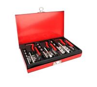 Auto Repair Tools Set Comprehensive Thread Repair Tools 88-131pcs M5-M12 Metric Restorer with Red Storage Case for Car Garage and Mechanical Workshop(88Pcs)