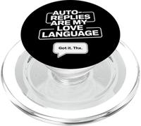 Auto Replies Are My Love Language - Workplace Humor PopSockets PopGrip for MagSafe