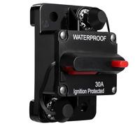 Auto Reset Circuit Breaker Fuse 12-36 Vdc Black 30a 50a