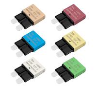 AUTO Reset Standard Blade Car Fuse 5A 10A 15A 20A 25A 30A ATC/ATO Circuit Breaker for Trolling Motor Truck RV Marine Boat Audio Battery Protection - 14VDC E37 Low Profile Auto Reset Fuses Kit