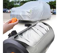 Auto Retractable Car Cover For Outdoor & Indoor,Car Cover With Automatic Operation,One Key To Retract/Removable Battery,Universal Fully Car Cover For Windproof Snowproof Uv Protection