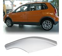 Auto Roof Luggage Rack Guard Cover for CROSS 2007-2011 - Front Rear Left Right Rail End Cap, Silver Plastic Trim (OEM 6Q0860145 6Q0860146 6Q0860147 6Q0860148)(Front Left)