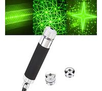 Auto Roof Star Projector Lights Car Star USB Night Lights, Flexible Atmosphere Decorations Lamp with 3 Replacement Heads for Differen Lighting Effects for Bedroom, Car, Party, Ceiling (3 in 1, Green)