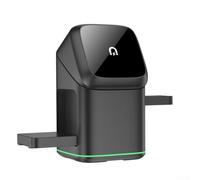 Auto-Rotating 3 in 1 Wireless Charger Station Supporting Simultaneous Charging for For Iphone, True Wireless Earbuds, and Smartwatches (black)