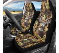 Auto Seat Cover Deer Camo Hunting Protector Easy Clean Front Seats Protector Breathable Auto Interior Covers For Truck Drive Van 52X138 Cm